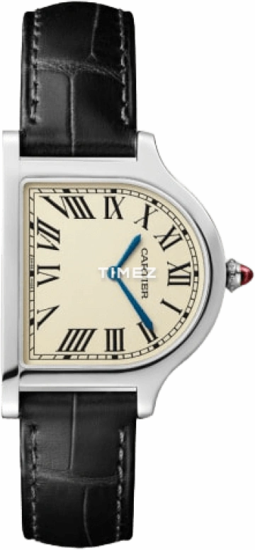 Cartier,Cartier Privé 37.15x28.75mm,37.15x28.75mm,Platinum,Beige,Handwound,Sapphire,Crystal Glass,Other,WGCC0004
