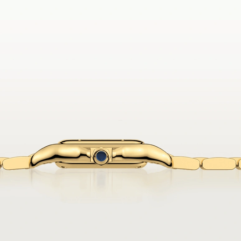 Cartier,Panthère de Cartier 23x30mm,23x30mm,Yellow Gold,Silver,Quartz,Sapphire,Crystal Glass,Square,Lily Jane Collins,Lily Collins,WGPN0008
