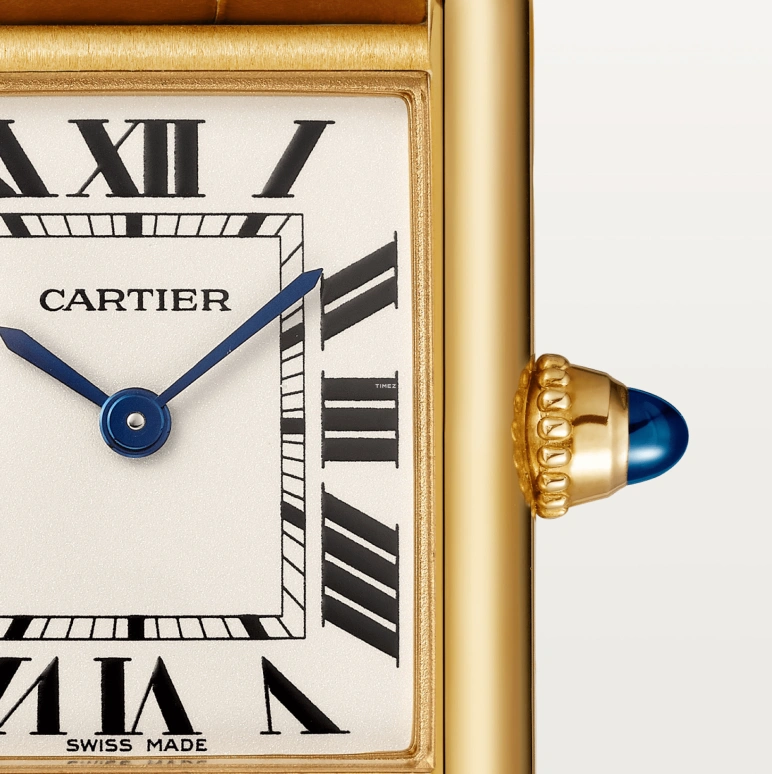 Cartier,Tank 29.50x22mm,29.50x22mm,Yellow Gold,White,Quartz,Sapphire,Crystal Glass,Rectangular,WGTA0342