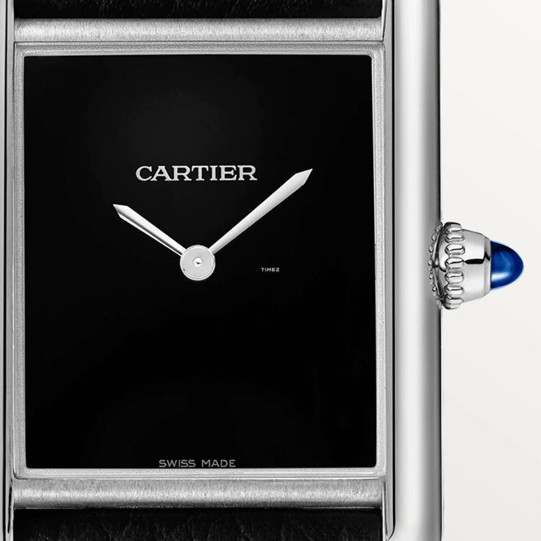 Cartier,Tank 33.70x25.50mm,33.70x25.50mm,Stainless Steel,Black,Quartz,Sapphire,Crystal Glass,Square,WSTA0085