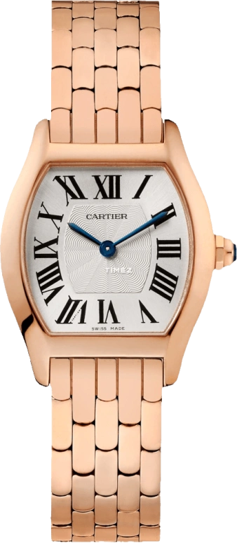 Cartier,Tortue 30mm,30mm,Rose Gold,Silver,Handwound,In-house Caliber,Sapphire,Crystal Glass,W1556364