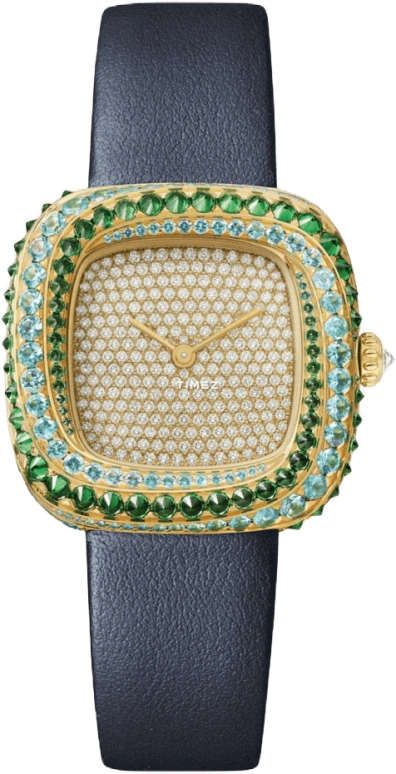 Cartier,Coussin de Cartier 30.40x31.10mm,30.40x31.10mm,Yellow Gold,Gold,Quartz,Square,Green,Gold,WJCS0009