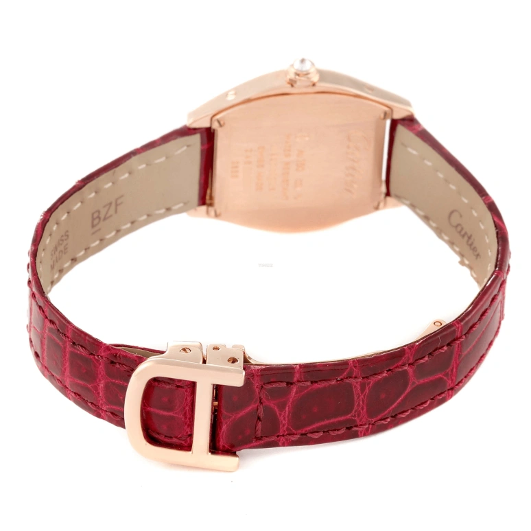 Cartier,Tortue 30x24mm,30x24mm,Rose Gold,Silver,Handwound,In-house Caliber,Hardlex,WA501006