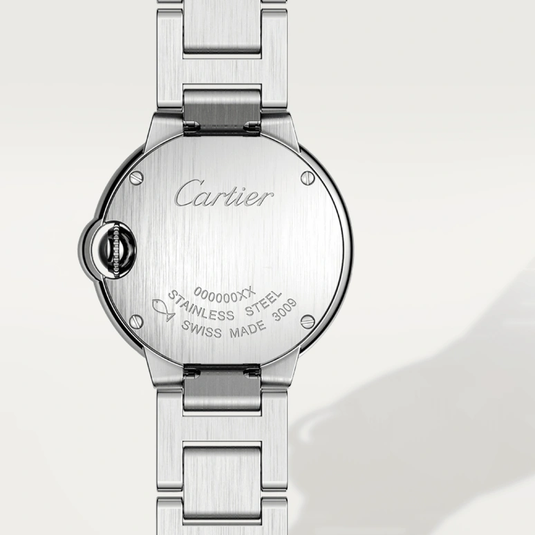 Cartier,Ballon Bleu de Cartier 28mm,28mm,Stainless Steel,Silver,Quartz,In-house Caliber,Sapphire,Crystal Glass,WE902073