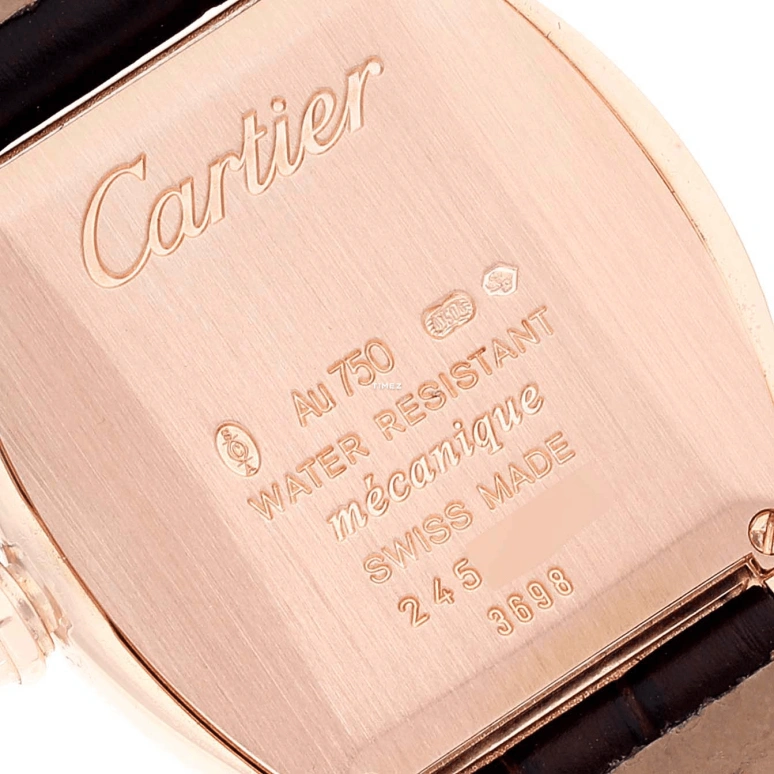 Cartier,Tortue 30x24mm,30x24mm,Rose Gold,Silver,Handwound,In-house Caliber,Sapphire,Crystal Glass,W1556360