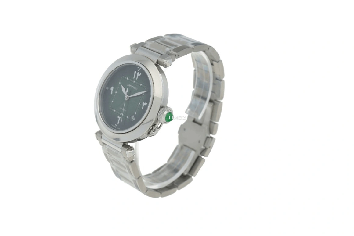 Cartier,Pasha de Cartier 41mm,41mm,Stainless Steel,Green,Automatic,Day,42hours,WSPA0022
