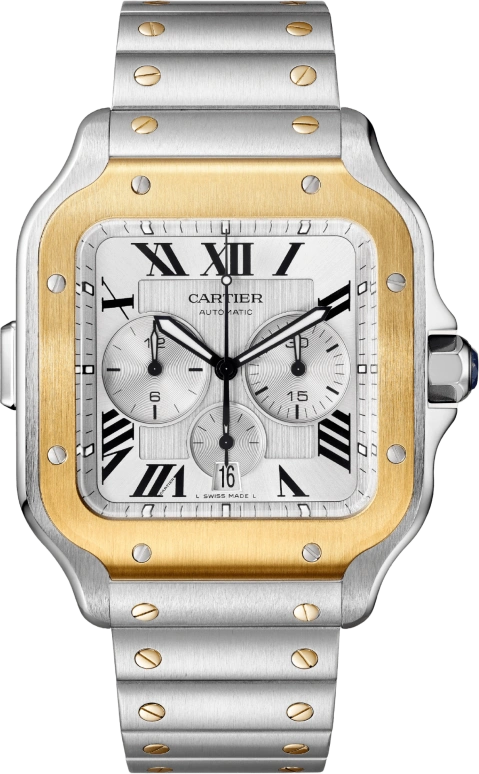 Cartier,Santos de Cartier 43.30x51.30mm,43.30x51.30mm,Stainless Steel,Luminous,Automatic,48hours,In-house Caliber,W2SA0008