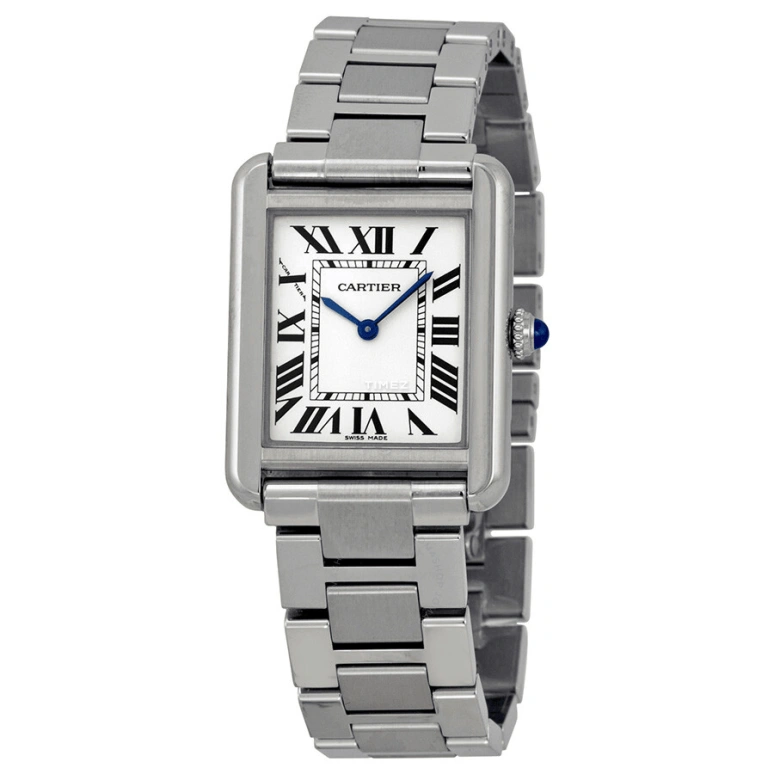 Cartier,Tank 31x24.40mm,31x24.40mm,Stainless Steel,Silver,Quartz,In-house Caliber,Sapphire,Crystal Glass,W5200013