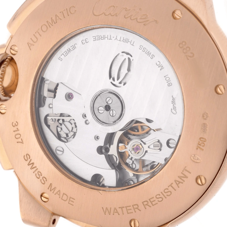 Cartier,Ballon Bleu de Cartier 47mm,47mm,Rose Gold,Silver,Automatic,Chronograph,Day,W6920010