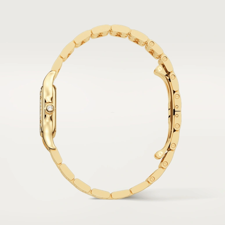 Cartier,Panthère de Cartier 22x30mm,22x30mm,Yellow Gold,Silver,Quartz,Sapphire,Crystal Glass,Square,WJPN0015