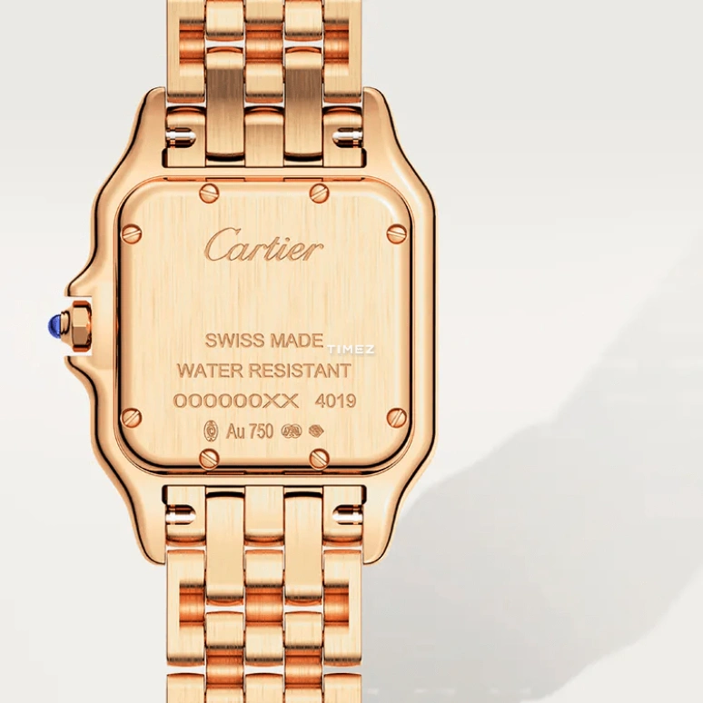 Cartier,Panthère de Cartier 29x37mm,29x37mm,Rose Gold,Silver,Quartz,Sapphire,Crystal Glass,Square,WGPN0050