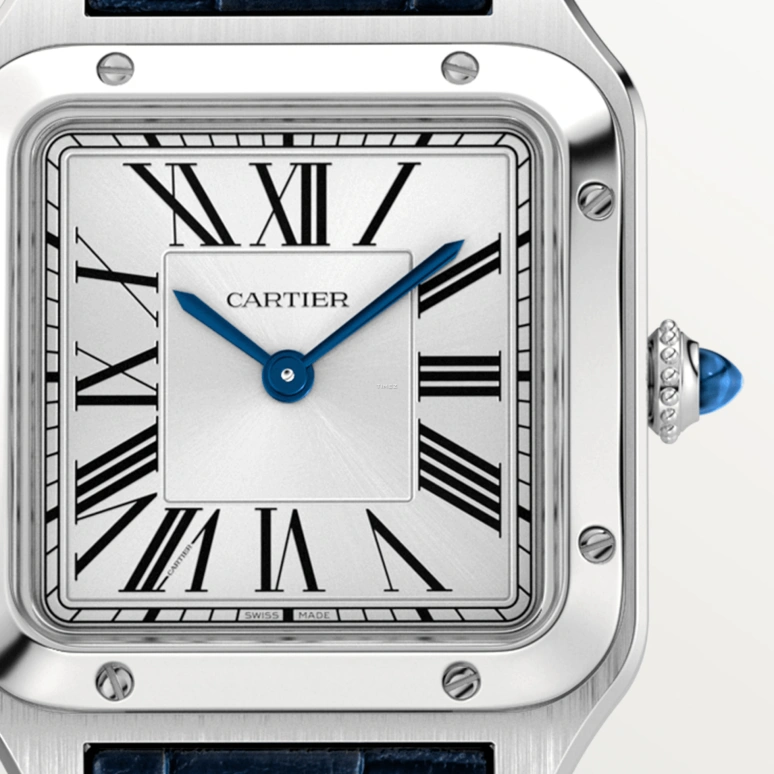 Cartier,Santos de Cartier 38x27.50mm,38x27.50mm,Stainless Steel,Silver,Quartz,Sapphire,Crystal Glass,Square,WSSA0086