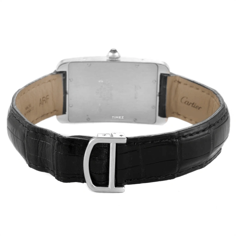 Cartier,Tank 26.50x45mm,26.50x45mm,Platinum,Silver,Handwound,Sapphire,Crystal Glass,Square,W2604351