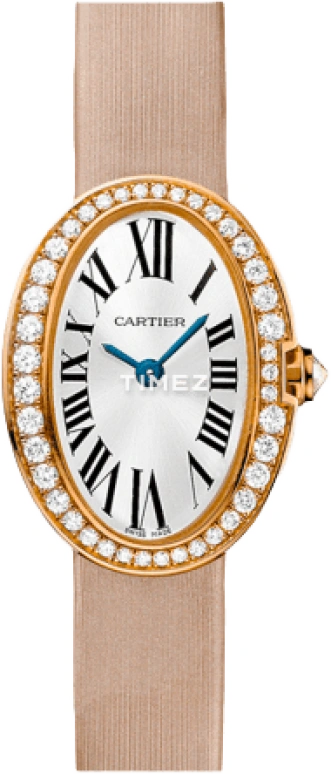 Cartier,Baignoire 25.30x20.79mm,25.30x20.79mm,Rose Gold,Silver White,Quartz,In-house Caliber,Sapphire,Crystal Glass,WB520028