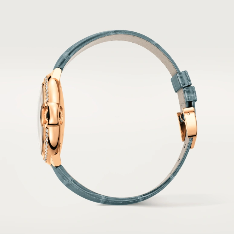 Cartier,Ballon Bleu de Cartier 33mm,33mm,Rose Gold,Automatic,Sapphire,Crystal Glass,Round,WJBB0076