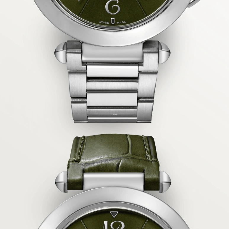 Cartier,Pasha de Cartier 41mm,41mm,Stainless Steel,Green,Automatic,Day,42hours,WSPA0045