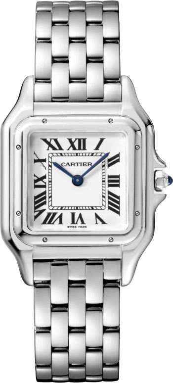 Cartier,Panthère de Cartier 27x37mm,27x37mm,Stainless Steel,White,Quartz,Sapphire,Crystal Glass,Square,WSPN0007