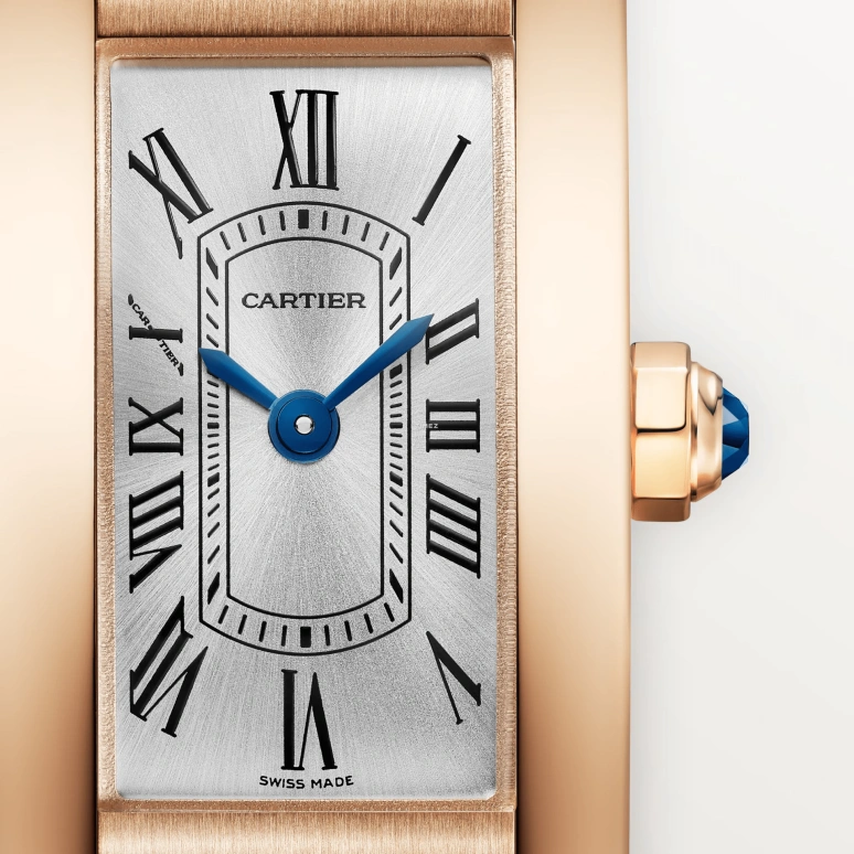 Cartier,Tank 28x15.20mm,28x15.20mm,Rose Gold,Silver,Quartz,Sapphire,Crystal Glass,Square,WGTA0341