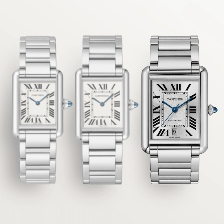 Cartier,Tank 41x31mm,41x31mm,Stainless Steel,Silver,Automatic,Day,42hours,WSTA0053