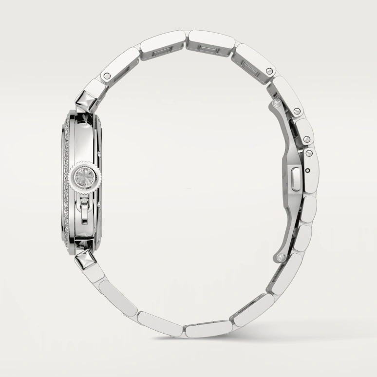 Cartier,Pasha de Cartier 35mm,35mm,White Gold,Silver,Automatic,42hours,In-house Caliber,WJPA0014