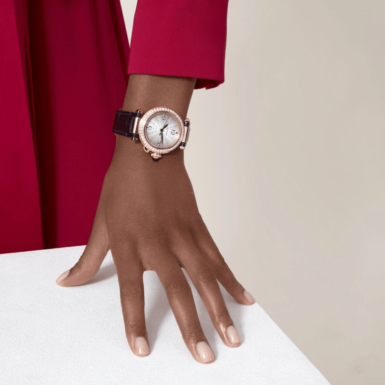 Cartier,Pasha de Cartier 35mm,35mm,Rose Gold,Silver,Automatic,42hours,In-house Caliber,WJPA0012