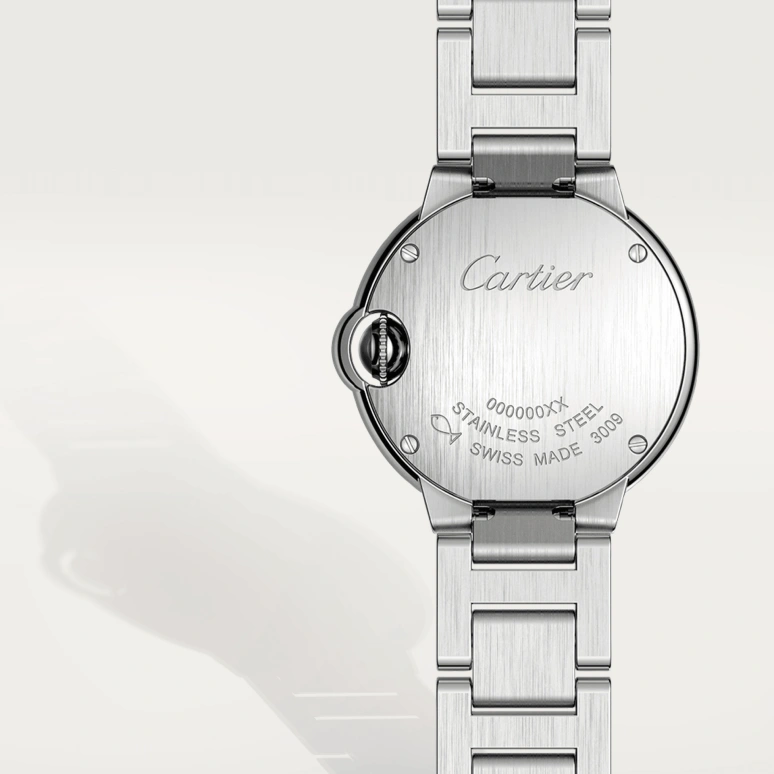 Cartier,Ballon Bleu de Cartier 28.60mm,28.60mm,Stainless Steel,Silver,Quartz,Sapphire,Crystal Glass,Round,W69010Z4