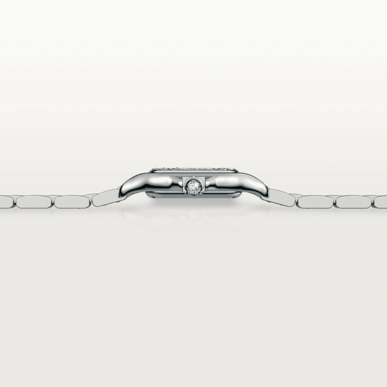 Cartier,Panthère de Cartier 22x30mm,22x30mm,White Gold,Silver,Quartz,Sapphire,Crystal Glass,Square,WJPN0012