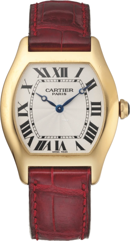 Cartier,Tortue 43x33mm,43x33mm,Yellow Gold,Silver White,Handwound,In-house Caliber,Tonneau,2496C