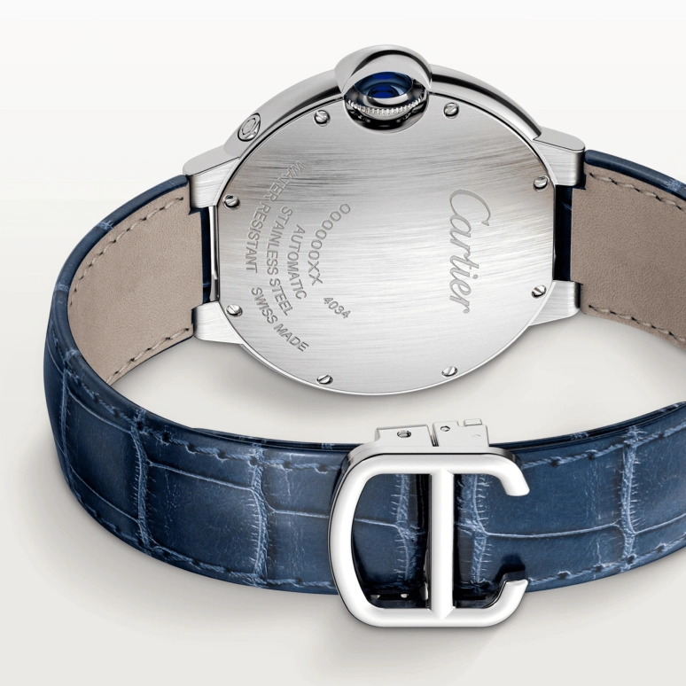 Cartier,Ballon Bleu de Cartier 37.60mm,37.60mm,Stainless Steel,Silver,Automatic,Moonphase,Sapphire,Crystal Glass,WSBB0029