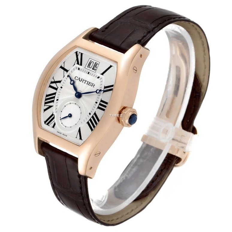 Cartier,Tortue 38mm,38mm,Rose Gold,Silver,Handwound,Big Date,In-house Caliber,W1556234