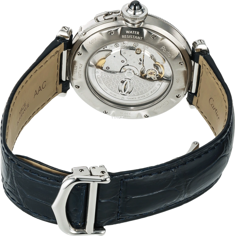 Cartier,Pasha de Cartier 38mm,38mm,Stainless Steel,Grey,Automatic,Day,Sapphire,Crystal Glass,W3105255