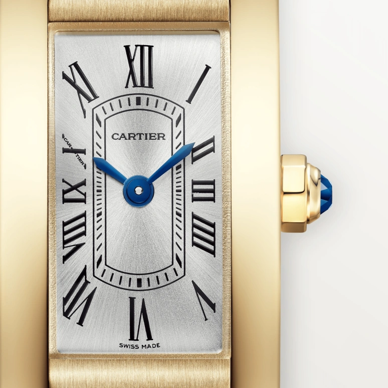 Cartier,Tank 28x15.20mm,28x15.20mm,Yellow Gold,Silver,Quartz,Sapphire,Crystal Glass,Square,WGTA0353