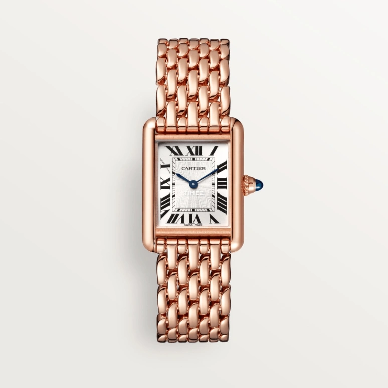Cartier,Tank 29.50x22mm,29.50x22mm,Rose Gold,Silver,Handwound,38hours,In-house Caliber,WGTA0023