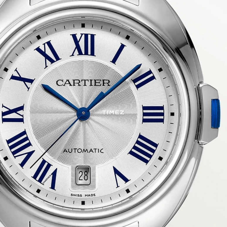 Cartier,Clé de Cartier 40mm,40mm,Stainless Steel,Silver,Automatic,Day,42hours,WSCL0007