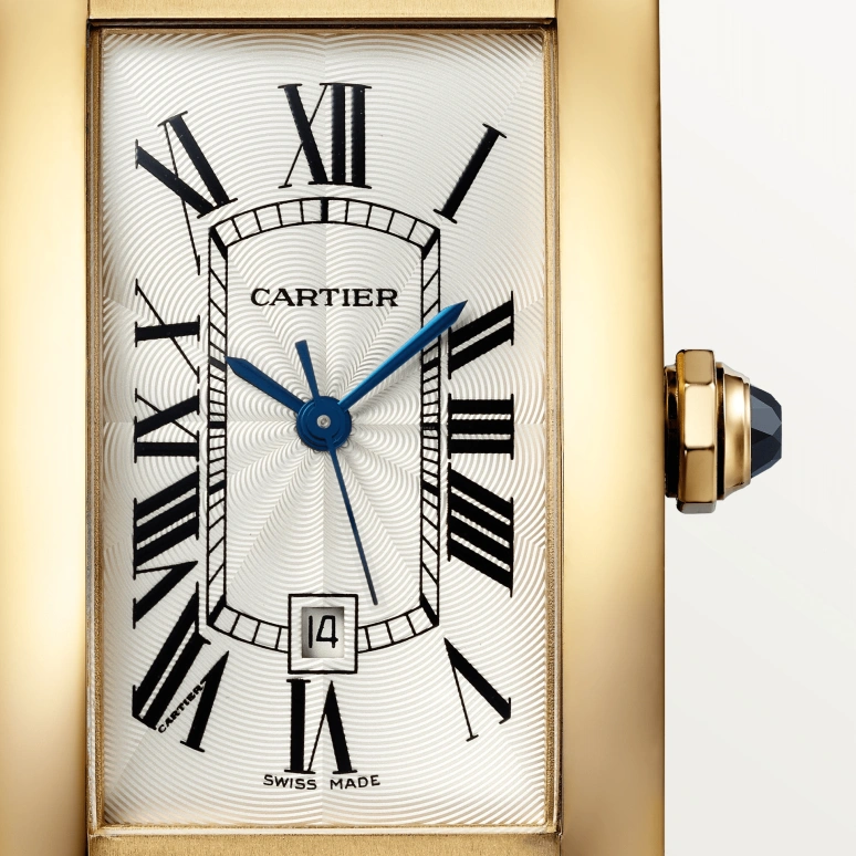 Cartier,Tank 41.60x22.60mm,41.60x22.60mm,Yellow Gold,White,Automatic,Day,Sapphire,Crystal Glass,WGTA0040
