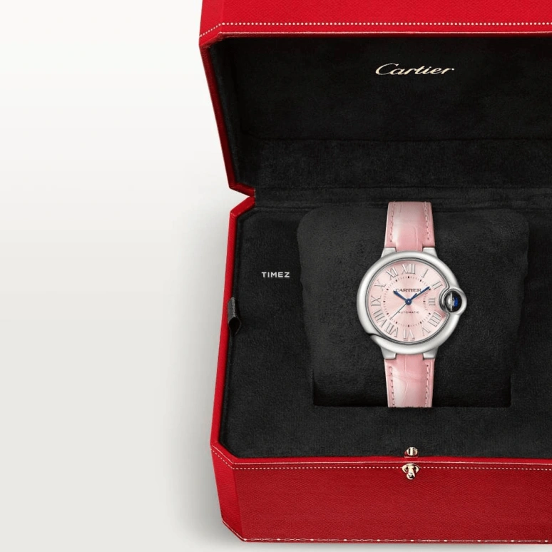 Cartier,Ballon Bleu de Cartier 33mm,33mm,Stainless Steel,Pink,Automatic,37hours,In-house Caliber,WSBB0069