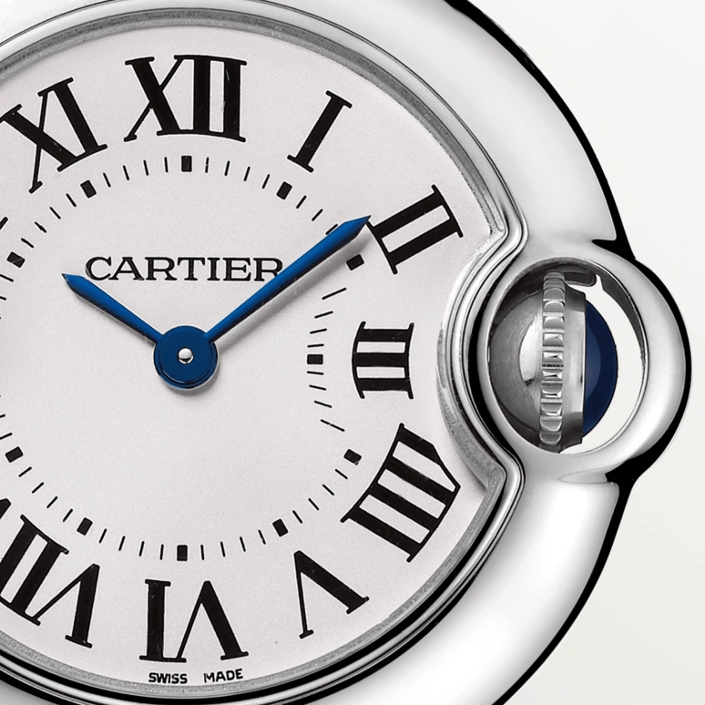 Cartier,Ballon Bleu de Cartier 28.60mm,28.60mm,Stainless Steel,Silver,Quartz,Sapphire,Crystal Glass,Round,W69010Z4