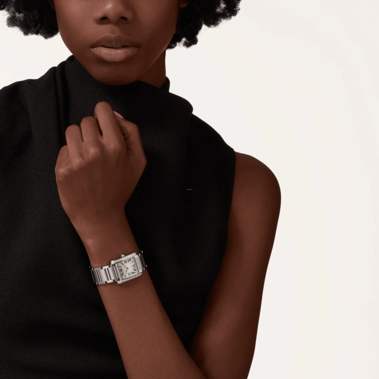 Cartier,Tank 30x25mm,30x25mm,Stainless Steel,Silver,Quartz,Sapphire,Square,W4TA0009