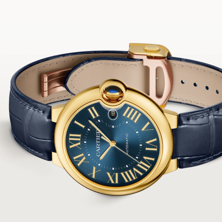 Cartier,Ballon Bleu de Cartier 40mm,40mm,Yellow Gold,Blue,Automatic,Day,42hours,WGBB0063