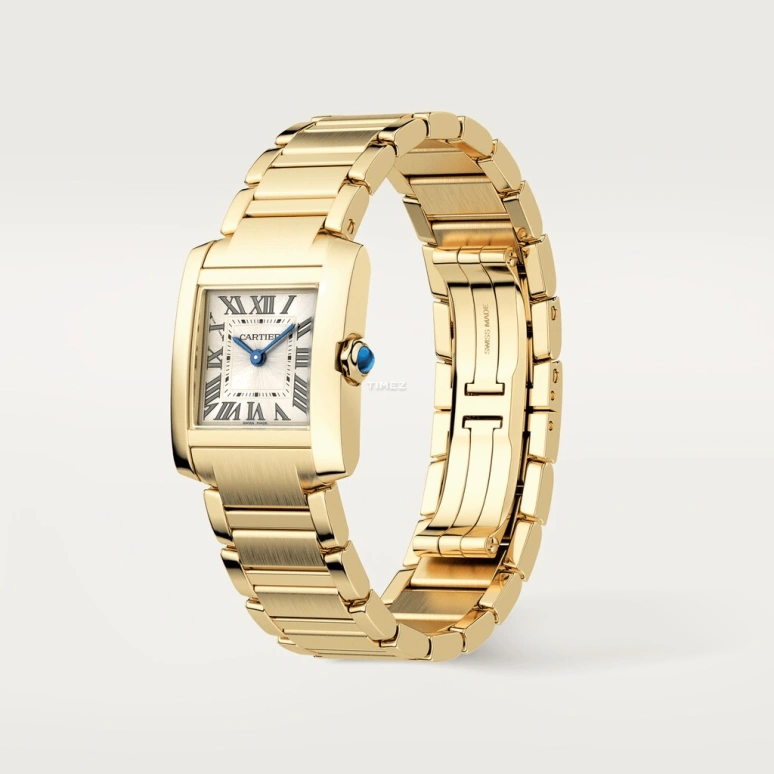 Cartier,Tank 25.70x21.20mm,25.70x21.20mm,Yellow Gold,Gold,Quartz,Sapphire,Crystal Glass,Square,WGTA0114