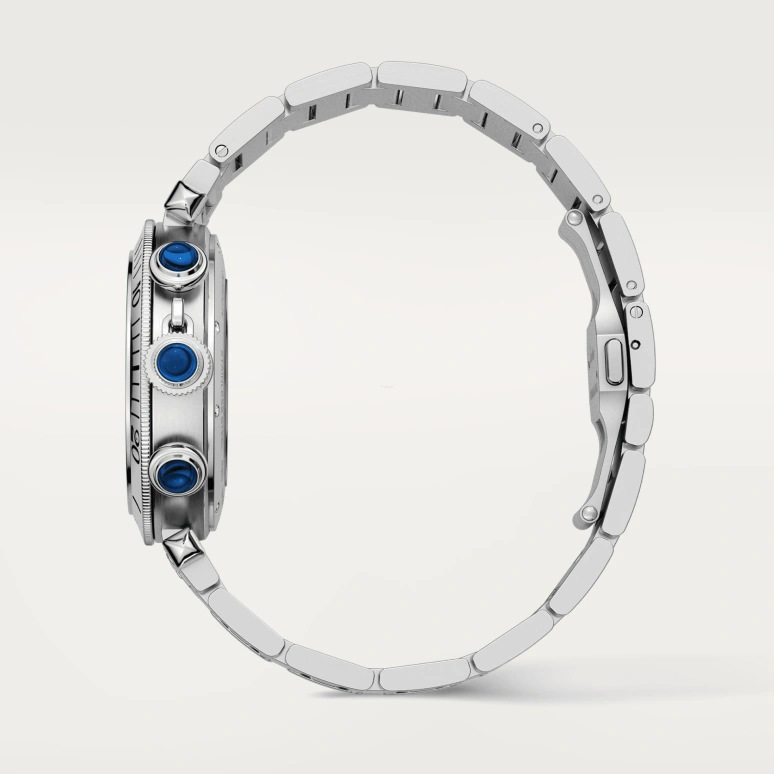 Cartier,Pasha de Cartier 41mm,41mm,Stainless Steel,Grey,Automatic,Chronograph,Day,WSPA0027