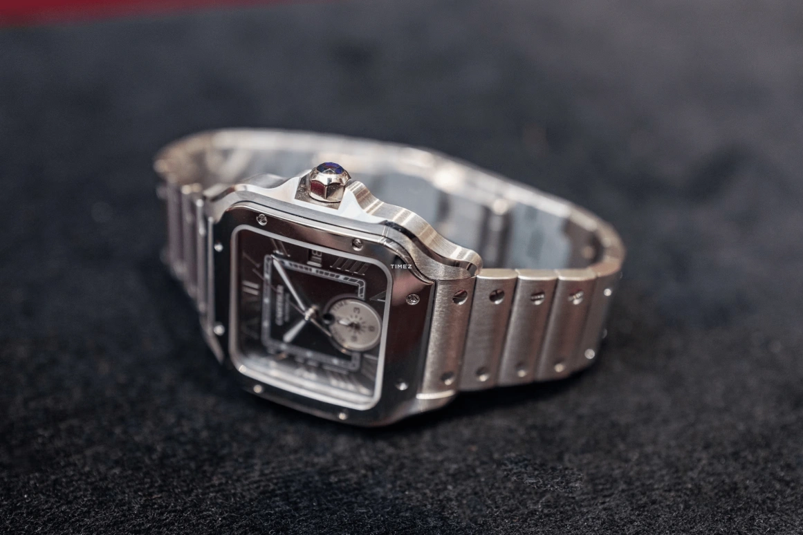 Cartier,Santos de Cartier 40.20x47.50mm,40.20x47.50mm,Stainless Steel,Grey,Coal Gray,Automatic,Day,Dule Time,WSSA0076
