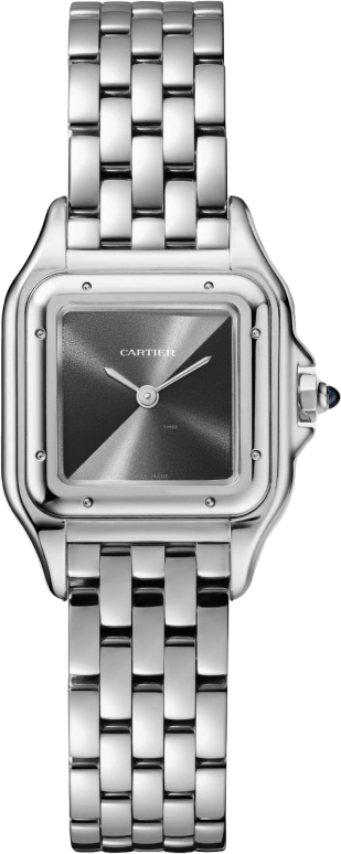 Cartier,Panthère de Cartier 22x30mm,22x30mm,Stainless Steel,Black,Gradient,Grey,Quartz,Sapphire,Crystal Glass,Square,WSPN0010