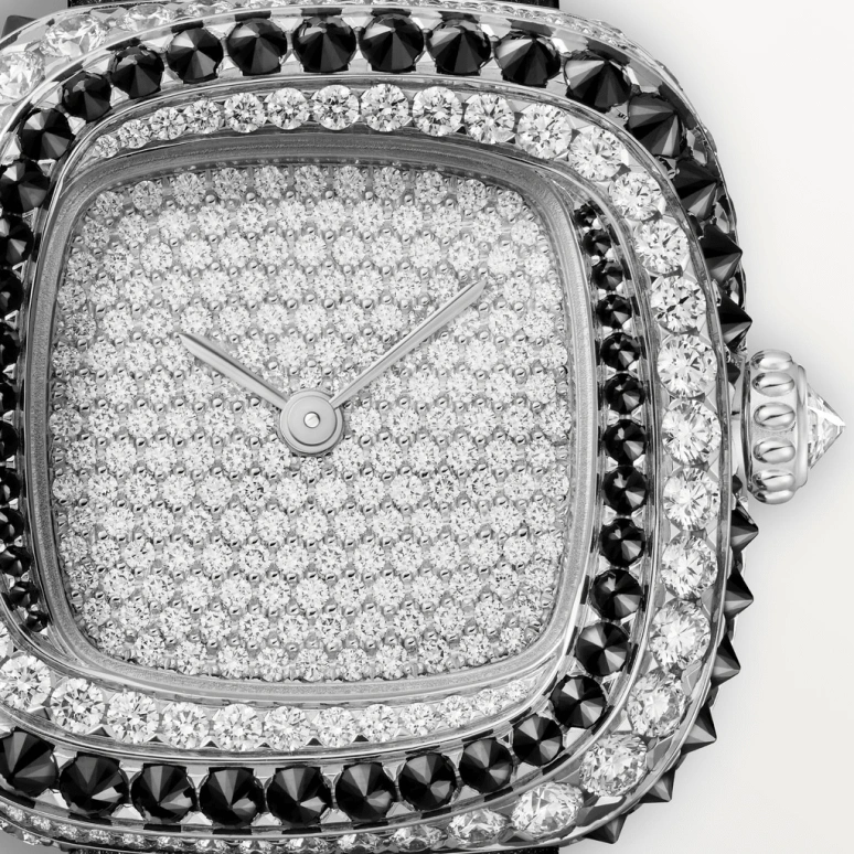 Cartier,Coussin de Cartier 27.10x27.70mm,27.10x27.70mm,White Gold,Silver,Quartz,Sapphire,Crystal Glass,Square,WJCS0006