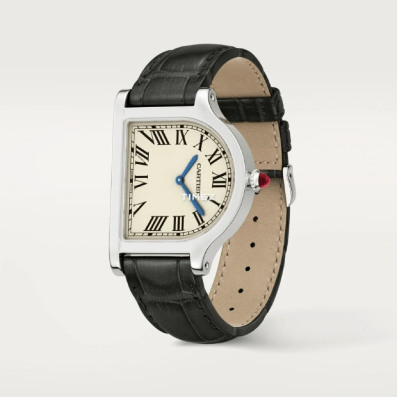 Cartier,Cartier Privé 37.15x28.75mm,37.15x28.75mm,Platinum,Beige,Handwound,Sapphire,Crystal Glass,Other,WGCC0004