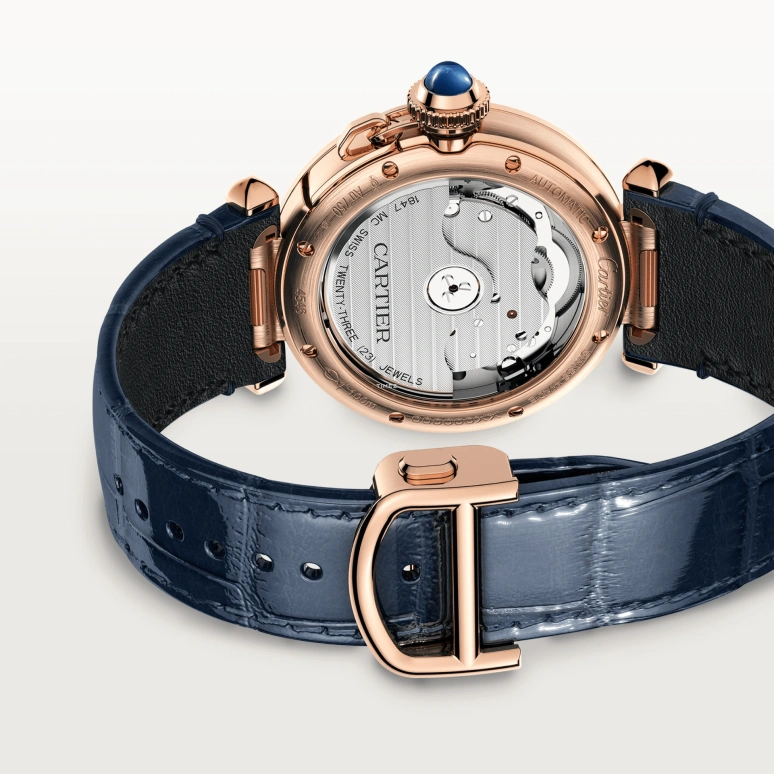 Cartier,Pasha de Cartier 35mm,35mm,Rose Gold,Silver,Automatic,42hours,In-house Caliber,WJPA0027