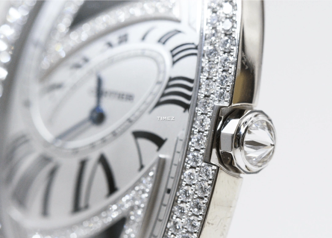 Cartier,Baignoire 44x35.13mm,44x35.13mm,White Gold,Silver,Handwound,36hours,In-house Caliber,WB520034