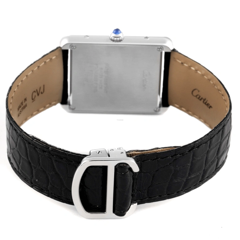 Cartier,Tank 34.80x27.40mm,34.80x27.40mm,Stainless Steel,White,Quartz,In-house Caliber,Sapphire,Crystal Glass,W1018355