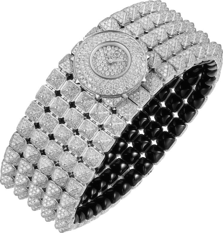 Cartier,Other 21.14x20.82mm,21.14x20.82mm,White Gold,Silver,Quartz,Sapphire,Brilliant Cut,HPI01459