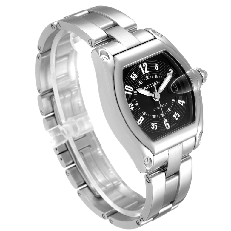 Cartier,Drive de Cartier 38x43mm,38x43mm,Stainless Steel,Black,Automatic,Day,Sapphire,Crystal Glass,W62004V3